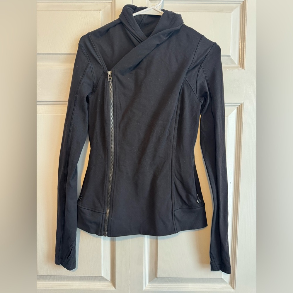 Lululemon Black Bhakti Asymmetrical Zip Jacket